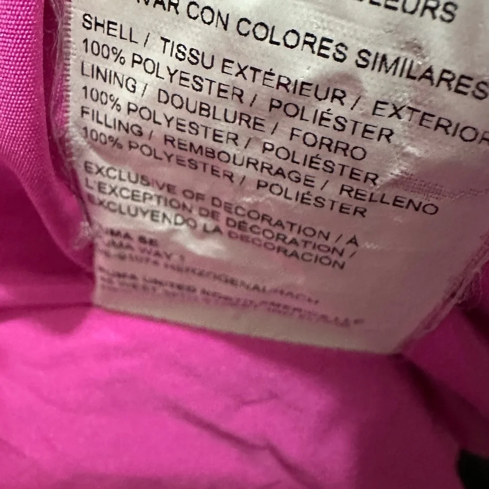 342 PUMA | EUC Girls  Pink & Black Colorblock Puffer Vest – Size XS (5/6)